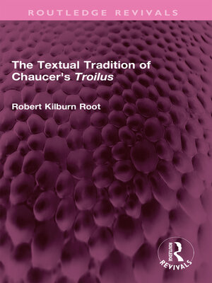 cover image of The Textual Tradition of Chaucer's Troilus